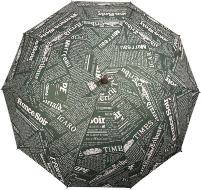 

HOU-DY News Collage Digital Print Auto Open Umbrella(Green)