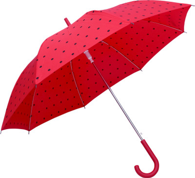 

HOU-DY Digital Printed Red Umbrella With Anti-Skid Rubber Handle Umbrella(Red)