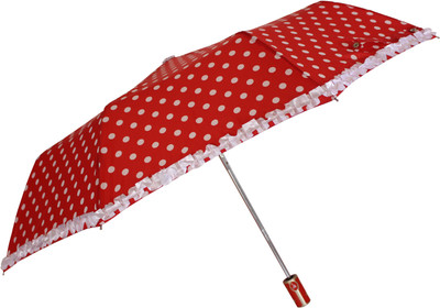 

Sun Brand Polka & Frill - 3 Fold-Orange Umbrella(Orange)