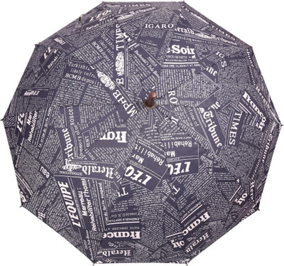 

HOU-DY News Collage Digital Print Auto Open Umbrella(Blue)