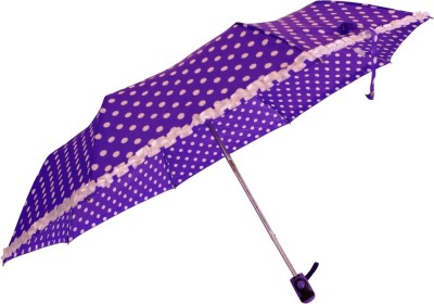 

Sun Brand Polka & Frill - 3 Fold-Purple Umbrella(Purple)