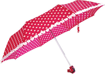 

Sun Brand Umbrella Polka & Frill - 3 Fold-Pink Umbrella(Pink)