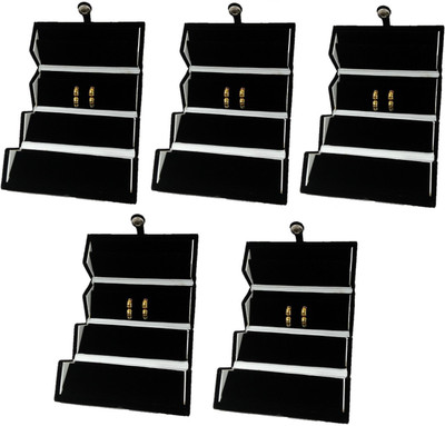 

Addyz Pack of 5 Earring Box Makeup Vanity Box(Black)