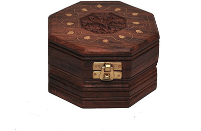 

Desi Karigar Wooden Jewellery Box Jewellery Vanity Box(Brown)