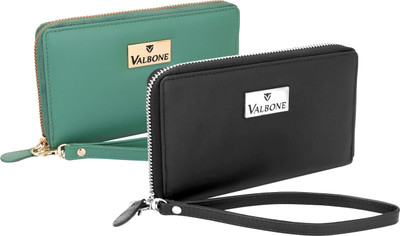 

Valbone Women Casual Green, Black Genuine Leather Wallet(4 Card Slots)