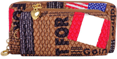 

Bagaholics Women Brown, Gold Artificial Leather Wallet(8 Card Slots)