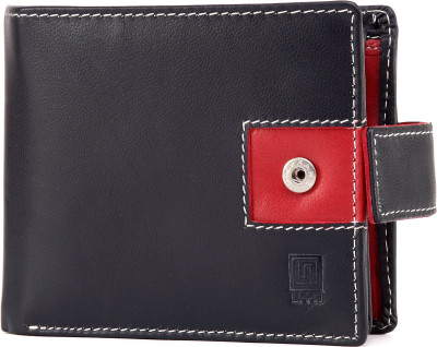 

U+N Men Blue Genuine Leather Wallet(6 Card Slots), Deep blue