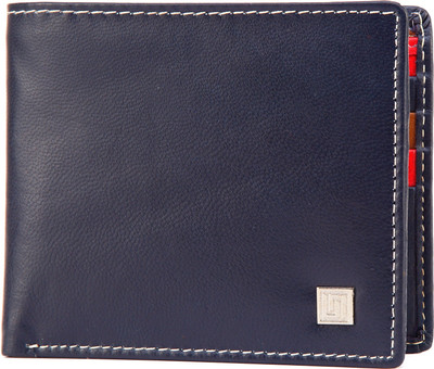 

U+N Men Blue Genuine Leather Wallet(8 Card Slots), Deep blue