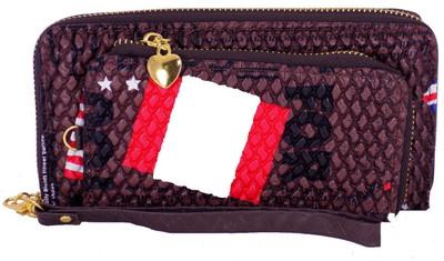 Bagaholics Women Brown, Gold Artificial Leather Wallet(8 Card Slots)