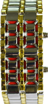 

Creator Led Metal Gold With Silver Colour Strap Watch - For Men