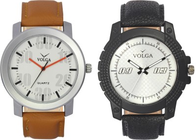 Volga Branded Leather Quality Designer Dial Diwali Special Combo541 Designer Sport Looks WaterProof Mens Watch Analog Watch  - For Men   Watches  (Volga)
