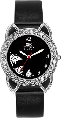 Exotica Fashion EFLM-01-Black Analog Watch  - For Girls   Watches  (Exotica Fashion)