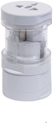 

Axxel Raund Adaptore EU AU US UK to Universal Socket Worldwide Adaptor(White)