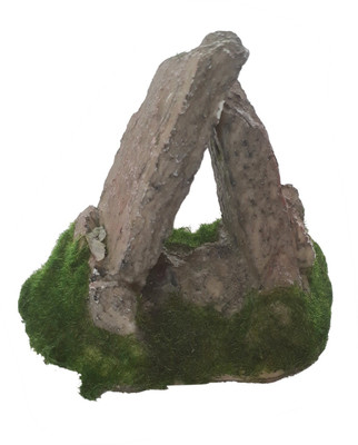 

SRI Aquarium Decorative Stone Pillar Ornaments For Fish Tank Laterite Unplanted Substrate(Grey)