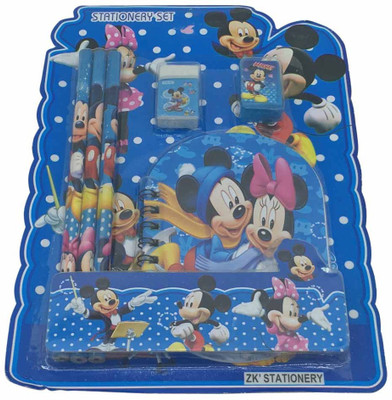 

Funcart Mickey Mouse Stationery Set - 3 pencils,notebook,sharpner & eraser
