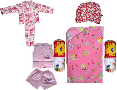 

Xchildhood Newborn Baby Care Combo Set .(Multicolor)
