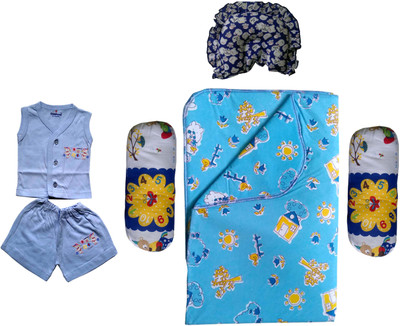 

Xchildhood Newborn Baby Care Combo Set .(Multicolor)