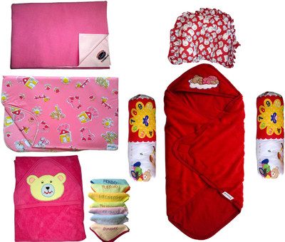 

Xchildhood Newborn Baby care Combo Set .(Multicolor)