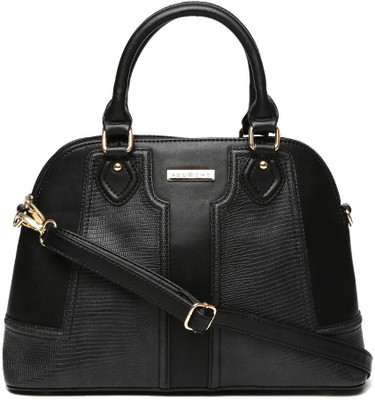

Addons Tonal Textured Panelled Duffle Shoulder Bag(Black, 5 L)
