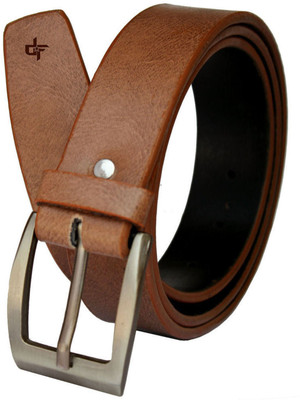 

DFashion Men Tan Artificial Leather Belt, Tan-01