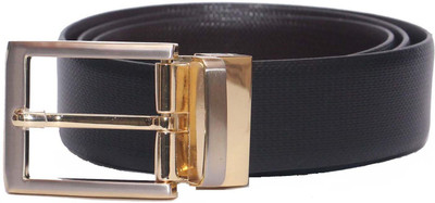 

Kiko Men Formal Black Genuine Leather Reversible Belt