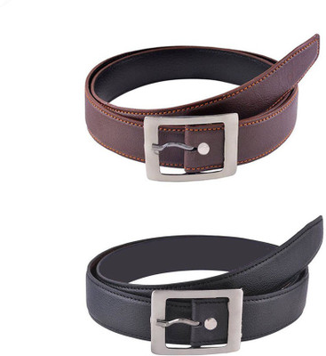 

Fast Foh Men & Women Casual Brown, Black Synthetic Belt
