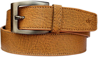 

DFashion Men Tan Artificial Leather Belt, Tan-01