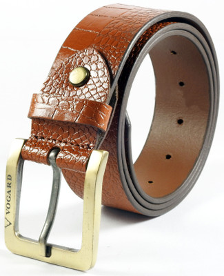

VOGARD Men & Women Casual, Evening, Party Tan Genuine Leather Belt