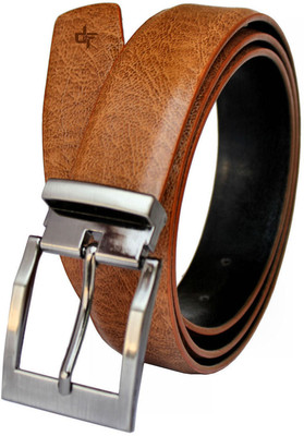 

DFashion Men Tan Artificial Leather Belt, Tan-01