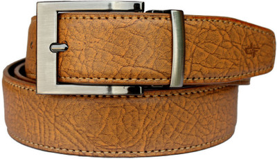 

DFashion Men Tan Artificial Leather Belt, Tan-01