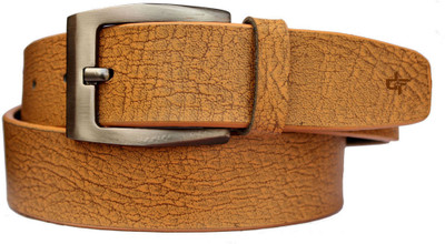 

DFashion Men Tan Artificial Leather Belt, Tan-01