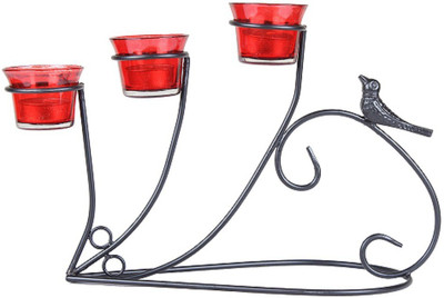 

Apkamart Handicraft Table Votive Candle Stand - Tealight Holder for Home Decoration and Gifts Iron 1 - Cup Tealight Holder(Multicolor, Pack of 1)