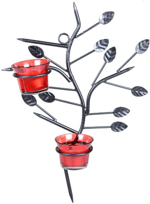 

Apkamart Handicraft Wall Votive Candle Stand - Tealight Holder for Home Decoration and Gifts Iron 3 - Cup Tealight Holder(Multicolor, Pack of 1)