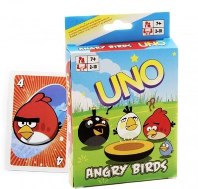 

Funcart Angry Birds Uno playing cards for kids(Multicolor)