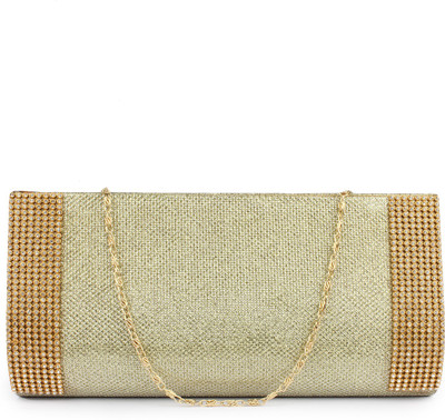 

Shoetopia Party Gold Clutch