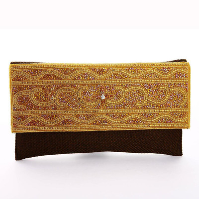 

Utsavi Party Brown Clutch