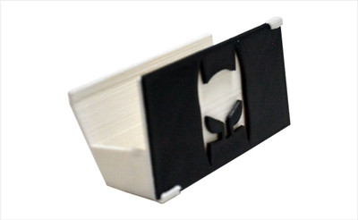 

3idea 1 Compartments Plastic Business Card Holder(White, Black)