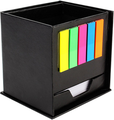 

7Trees Rotating Pen Stand Stationery Storage - 100 Sheets with Sticky Note Pads, 1 Colors(Set Of 1, Multicolor)