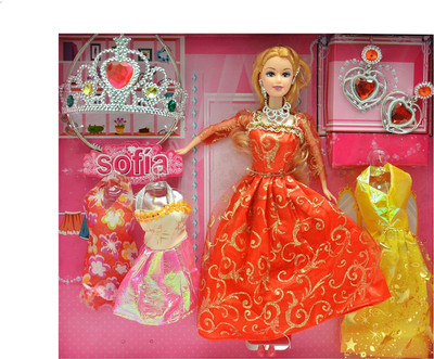

Deep Sofia doll with Crown & Earings(Multicolor)