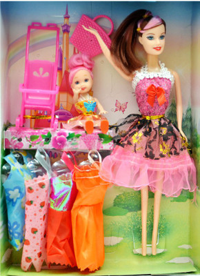 

Deep Sweet Doll With Baby and Walker(Multicolor)