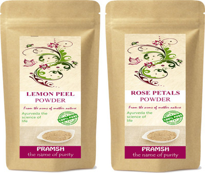 

Pramsh Premium Quality Lemon Peel & Rose Petals Powder Combo 100gm Each(200 g)