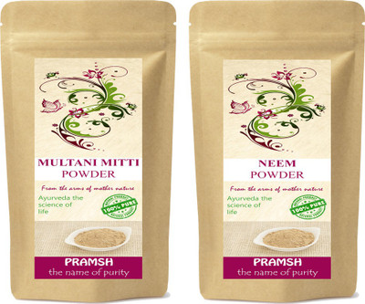 

Pramsh Premium Quality Multani Mitti & Neem Leaf Powder Combo100gm Each(200 g)