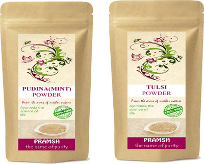 

Pramsh Premium Quality Pudina & Tulsi Powder Combo 100gm Each(200 g)