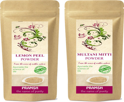 

Pramsh Premium Quality Lemon Peel & Multani Mitti Powder Combo 100gm Each(200 g)