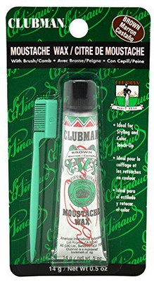 

Pinaud Clubman Moustache Wax with Free Brush/Comb Applicator Brown Hair Styler
