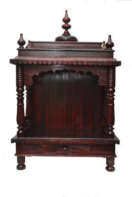 

Pavitra Ghar 21" x 12" x 33.5" Sheesham wood Temple Wooden Home Temple(Height: 84 cm)