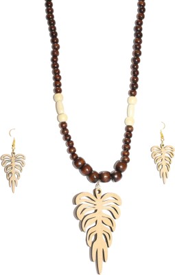 GR8 BUNCH Wood Brown Jewellery Set(Pack of 1)