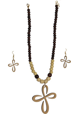 GR8 BUNCH Wood Brown Jewellery Set(Pack of 1)