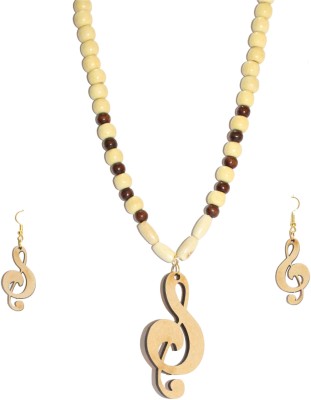 GR8 BUNCH Wood Brown Jewellery Set(Pack of 1)