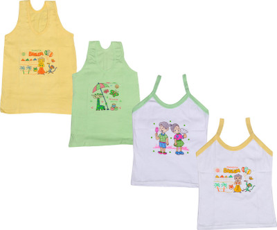 

IndiWeaves Camisole Bodysuit Slip For Girls(White, Pack of 4, Green;white;yellow